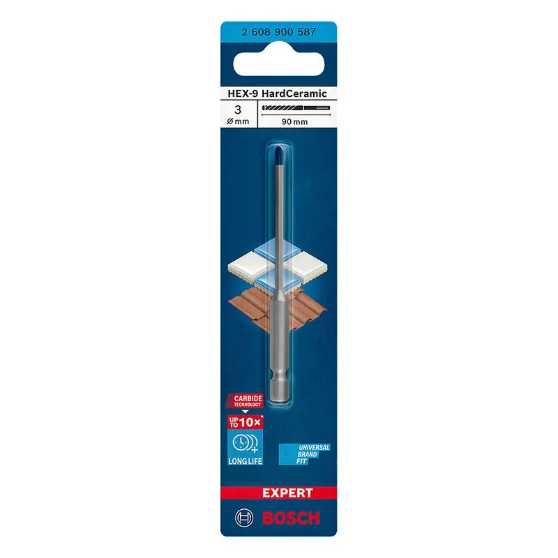 Broca Bosch EXPERT HEX-9 HardCeramic 8x90mm