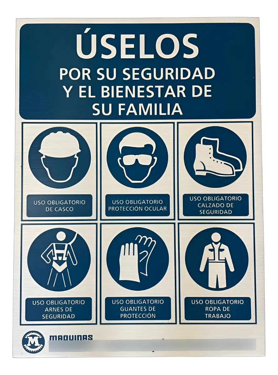 Cartel Respete Normas Seguridad Caba 50x68 Obra Construccion