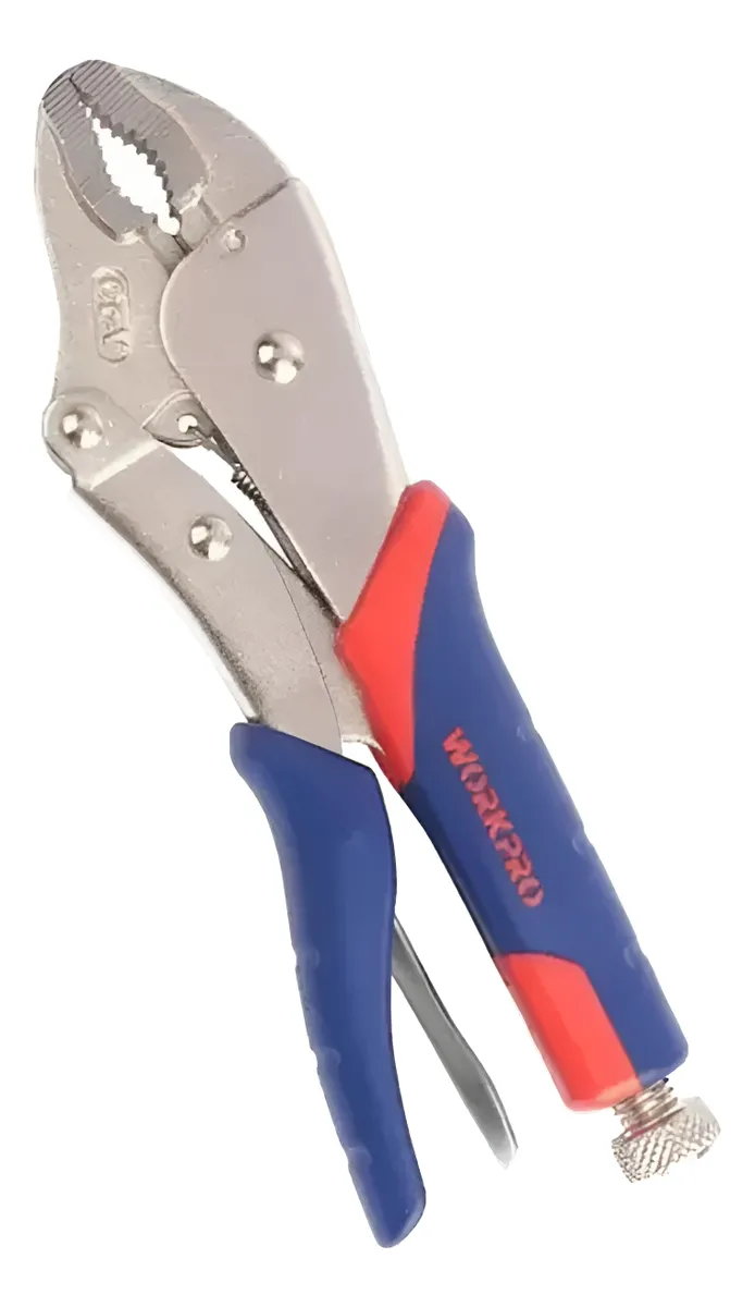 Pinza Presión Fuerza Curva 250mm Mordaza Cromo Workpro