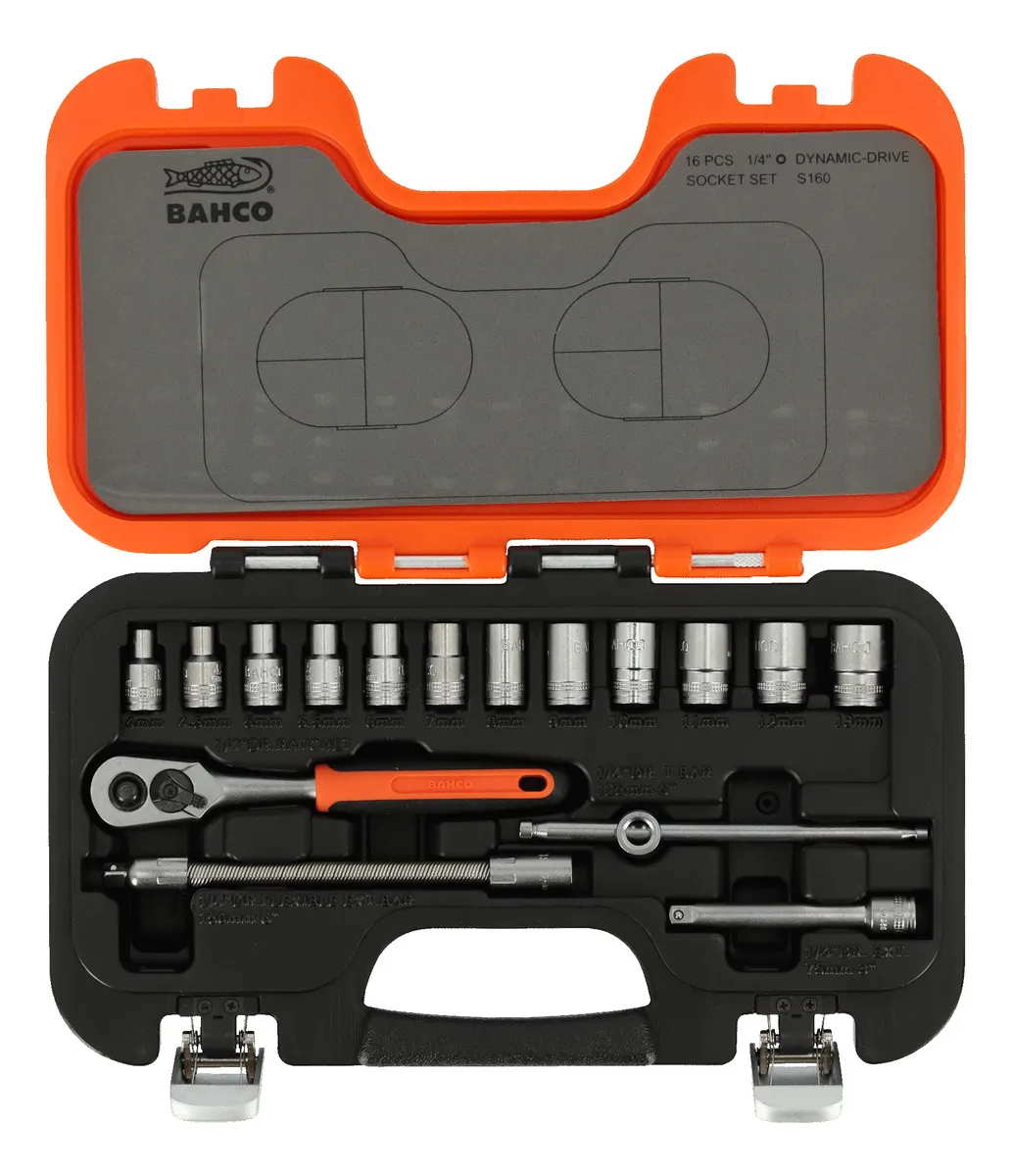 Juego De Tubos Encastre 1/4 En Mm 16 Piezas Bahco S160