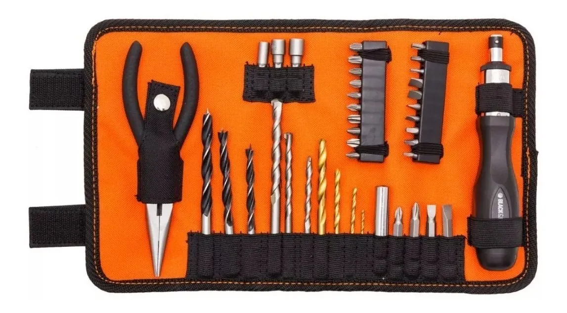 Set 40 Pz Mechas Puntas Alicate Destornilllador Black Decker