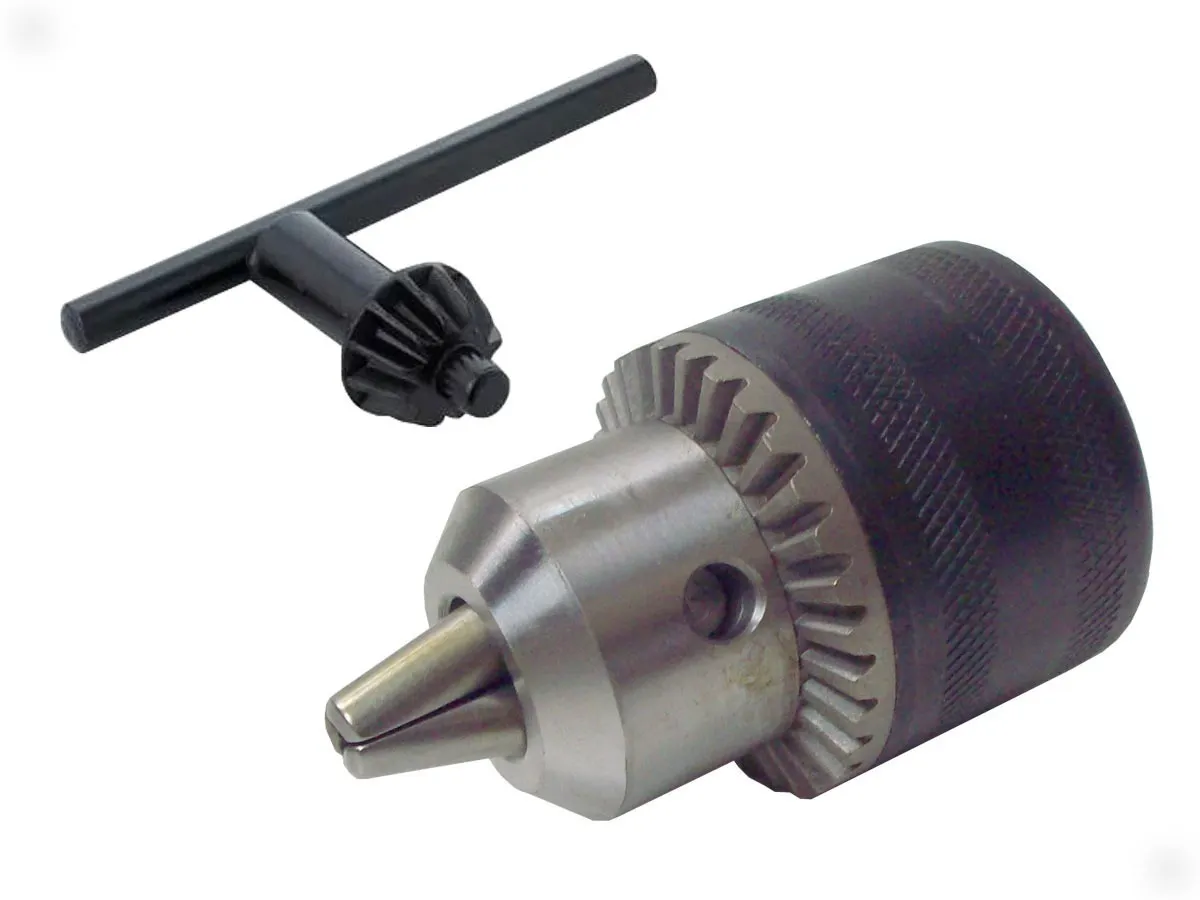 Mandril Metálico 13 Mm Con Llave Y Adaptador Versa