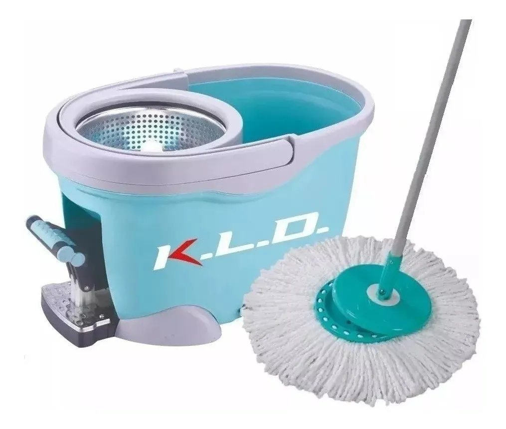 Mopa Centrifuga Balde Trapeador Giratorio Pedal 2 Mopas Kld