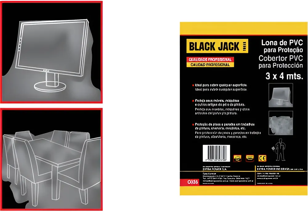 Lona Cobertor Pvc 3x4 Mts Blackjack