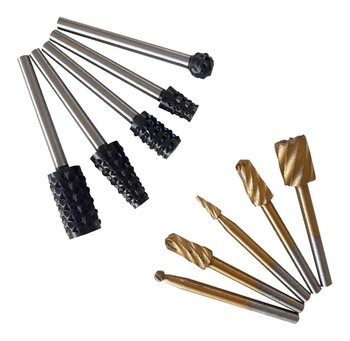 Fresas Para Taladro Set X 10 Pcs Metal Eje 1/8 Carburo