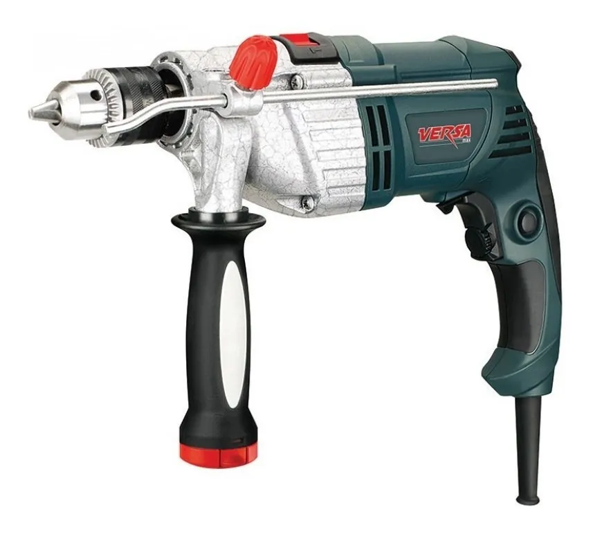 Taladro Percutor Eléctrico De 13mm Versa Kpid1955-v 910w 220 Color Verde/gris