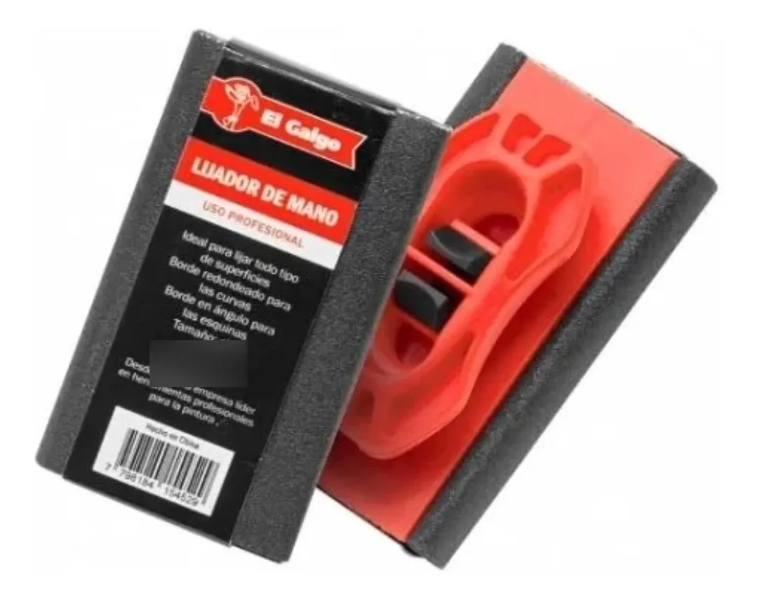 El Galgo Lijador De Mano 180g Negro Y Rojo 11.5x7cm