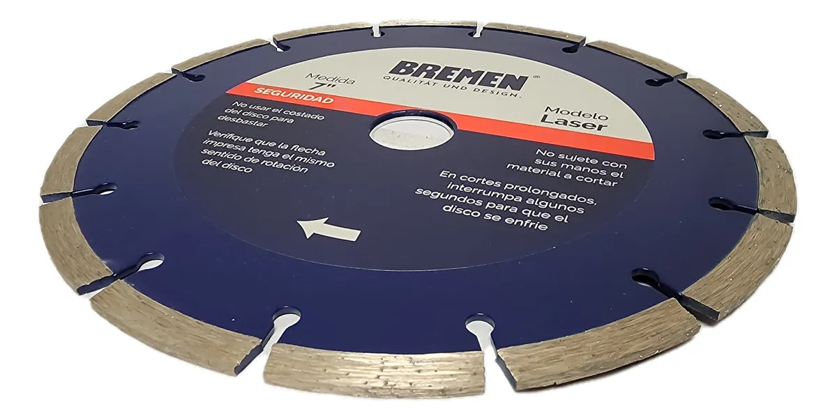 Disco Diamantado Segmentado Laser 7'' 180mm Bremen 4529