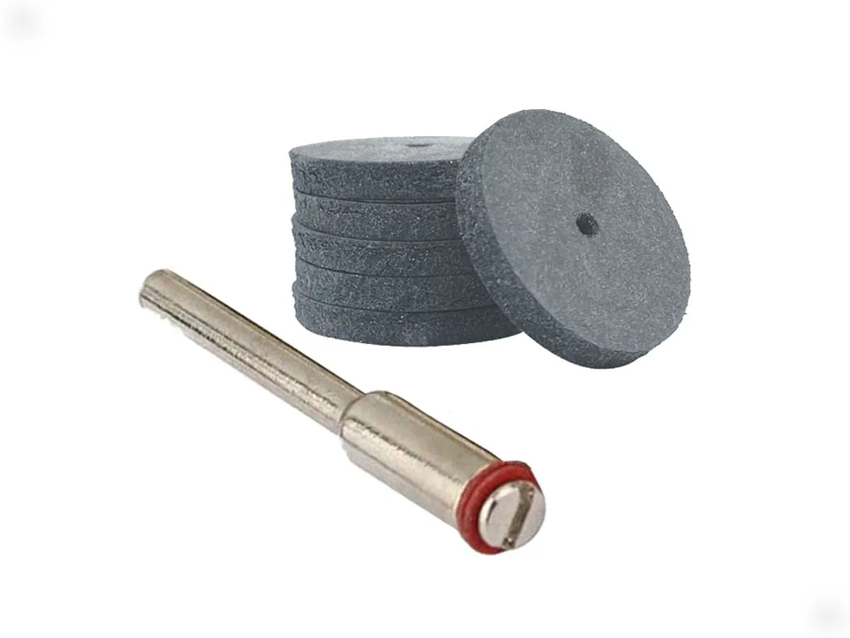 Mini Discos Pulir Goma Ø22 Eje Drill Torno Black Jack