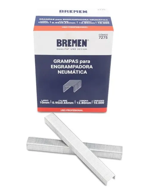 Grampas 10 Mm Para Engrapadora Neumatica 10.000 U Bremen