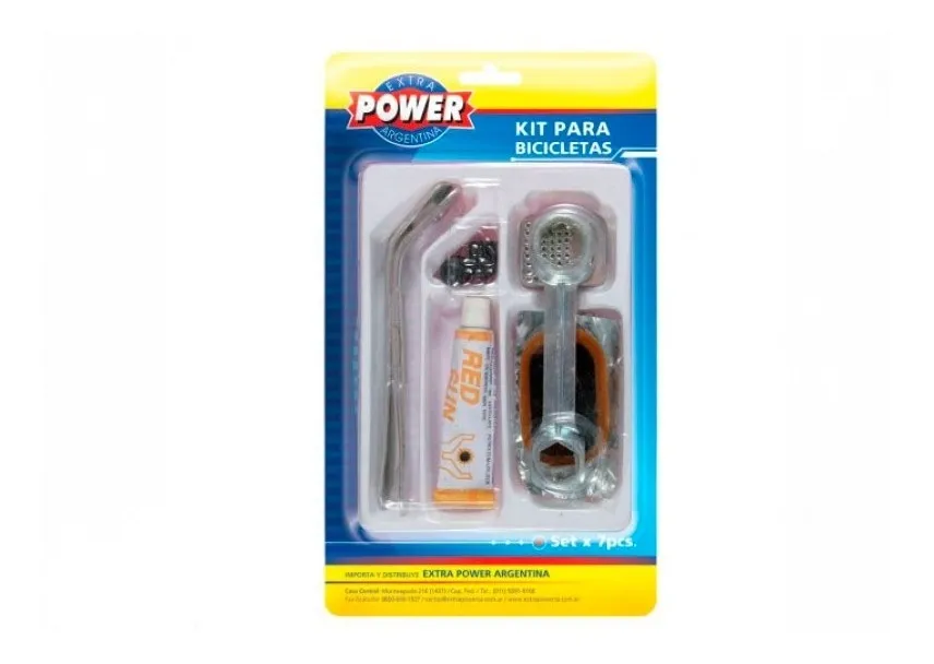 Kit Para Reparar Bicicletas X 12 Piezas Extra Power R070
