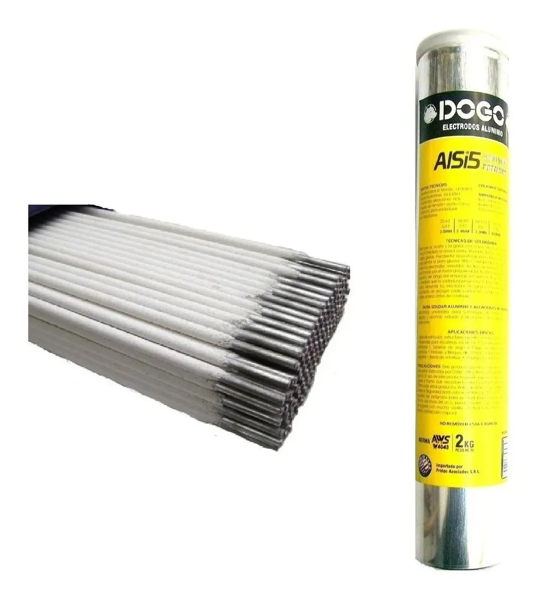 Electrodo Para Aluminio Dogo X 2 Kg Para Soldar 2.5 Mm Alsi5