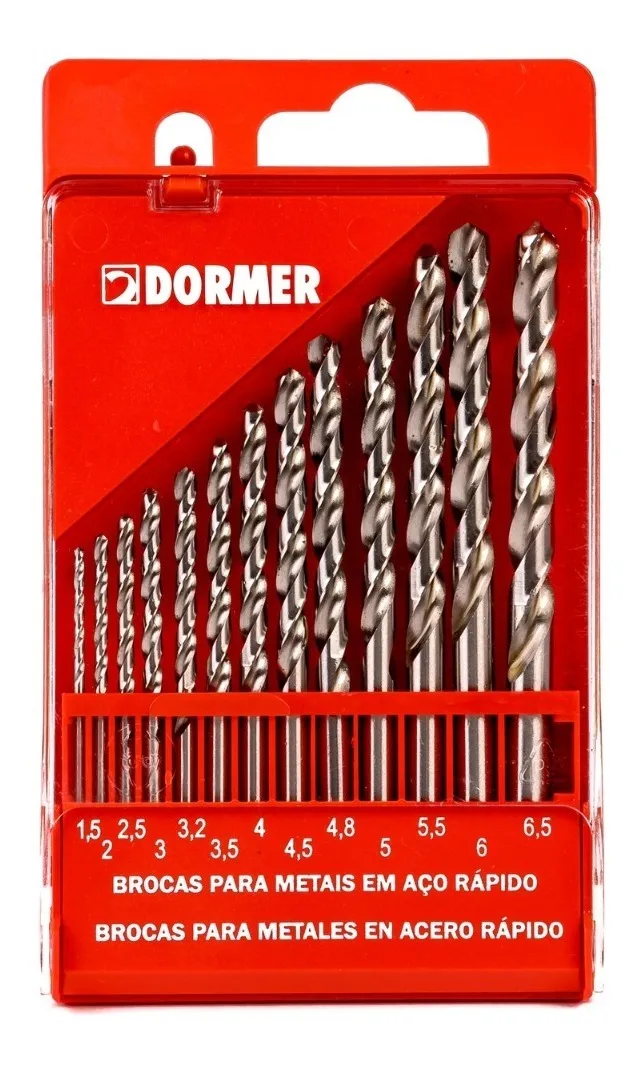 Mechas De Acero Rapido 13u 1.5- 6.5mm Set Dormer