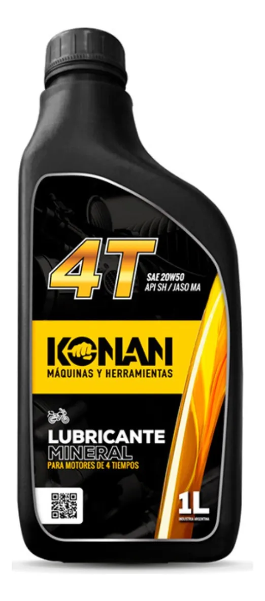 Lubricante Para Motores 4 Tiempos 1l Mineral Konan Sae20w50