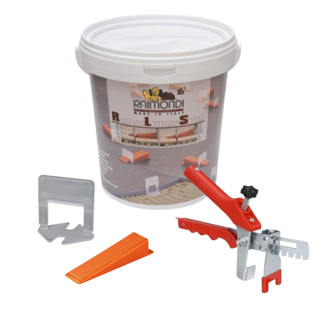Kit Raimondi 75 Niveladores con arcos y 1 Pinza para colocación