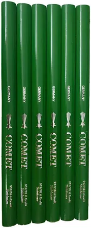 Lápiz Comet Verde Para Albañil 18cm Pack Por 6 Unidades