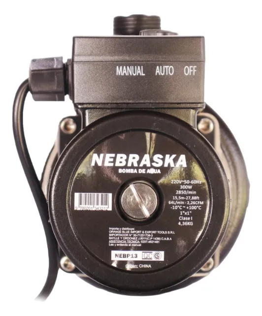 Bomba Presurizada Nebraska 1/2 HP 300W NBP13