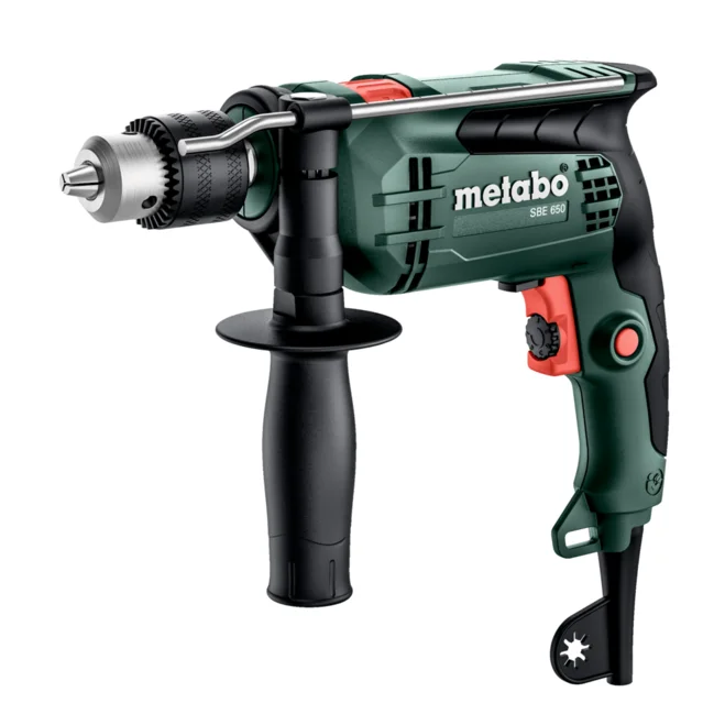 Taladro de percusión con mandril autoajustable/llave de ajuste 650W Metabo SBE 650 (600742000)