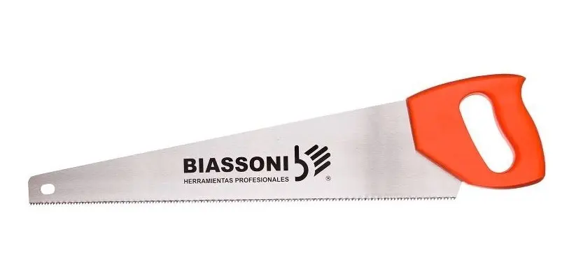 Serrucho Carpintero Mango Plástico X 550mm Biassoni 991918