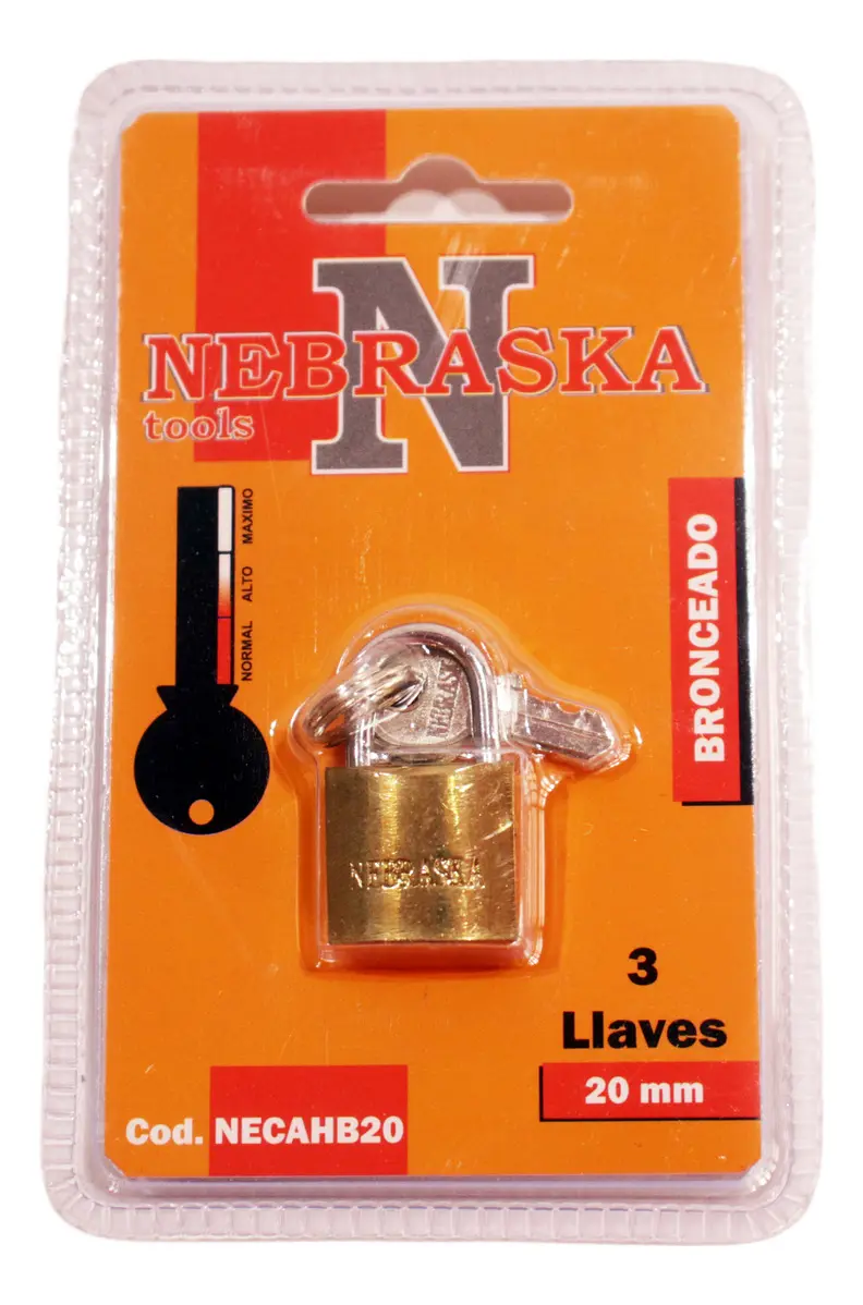 Nebraska Candado Hierro 20mm NECABHB20