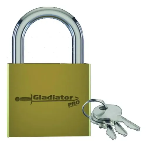 Candado De Bronce Macizo 70mm Gladiator Pro Can870