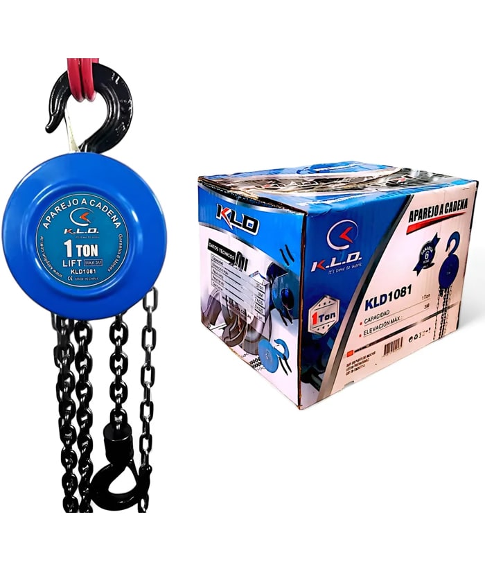 Aparejo Manual a Cadena 3mts 1 TON KLD 1081