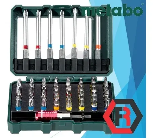 Set Kit Juego De Puntas Para Atornillador 56 Piezas Metabo