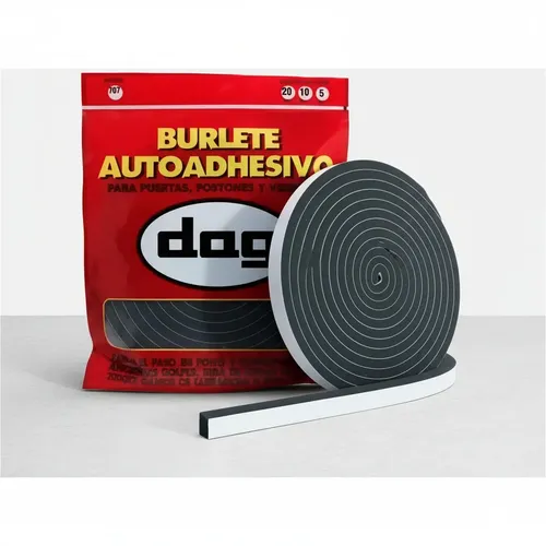 Burlete Autoadhesivo 10x5xmm 5metros Dag 701