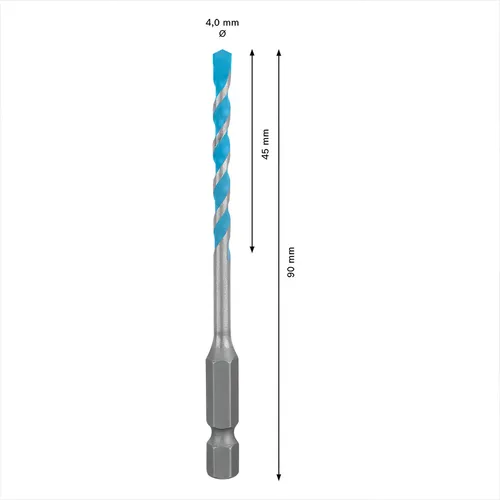 Broca Bosch Ø4mm Hex-9 Multiconstrucción
