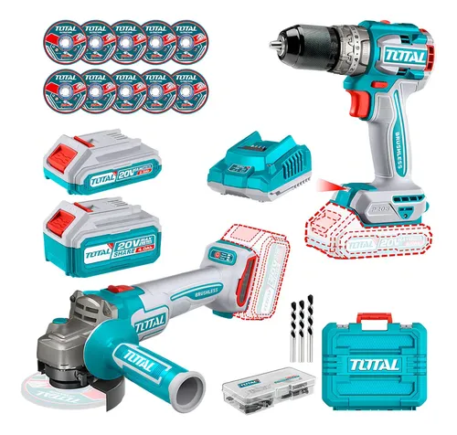 Total Kit Taladro Percutor 66nm 20v Brushless