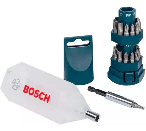 Juego Set 25 Puntas Bosch Destornillador Torx Phillips Plano