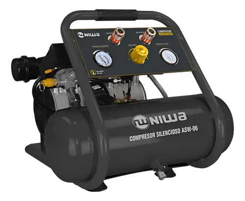 Compresor De Aire Niwa Asw-6 Monofásico 3/4hp Silencioso