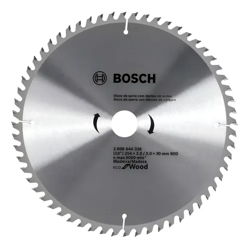 Hoja Sierra Circular Bosch 9 1/4'' 60 Dientes Mdf Melamina