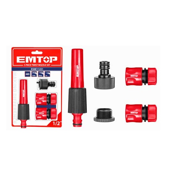 Set 5 Piezas De Riego Y Acoples 1/2 Emtop Esne11251