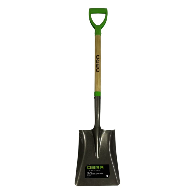 Pala Ancha Cuadrada Cabo De Madera Marca Obra Economy Pac300
